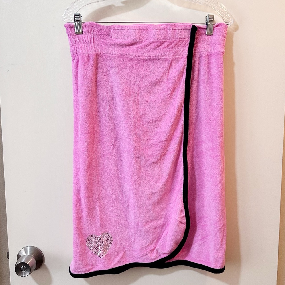 Jenni Bath/Shower Wrap Towel Dress pink